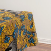 Kichervögel auf den Zweigen der Heidelbeere Tischdecke (Beispiel)