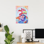 Kichi: Calligraphy "Good Fortune" 260020214 Poster (Heimbüro)