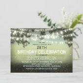 kichkische Nacht- & Gartenleuchten Geburtstag lädt Einladung (Stehend Vorderseite)