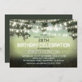 kichkische Nacht- & Gartenleuchten Geburtstag lädt Einladung (Vorne/Hinten)