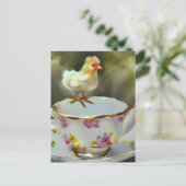 Kick auf eine Vintage Teacup Postkarte (Stehend Vorderseite)