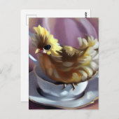 Kick auf eine Vintage Teacup Postkarte (Vorne/Hinten)