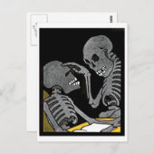 Kick-Bed Vintage Postkarte (Vorne/Hinten)