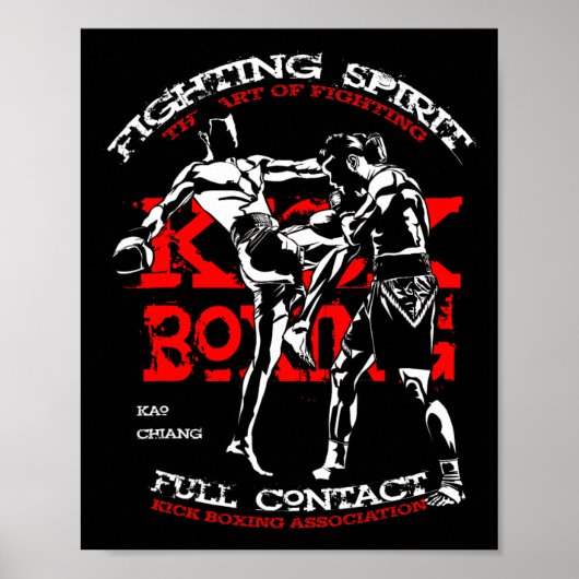 Kick Boxing Fighter Design For Mma Fans  Poster (Vorne)
