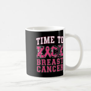Kick Brustkrebs-Bewusstsein Fußball Rosa Band Bo Kaffeetasse