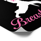 Kick Brustkrebs Karate Brustkrebs Bewusstsein Poster (Ecke)