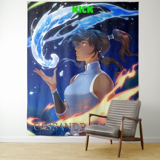 KICK CassandraSaturn Großband Wandteppich (Beispiel)