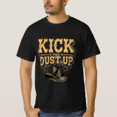 Kick den Staub auf Text und Cowboy-Hut T-Shirt (Vorderseite)