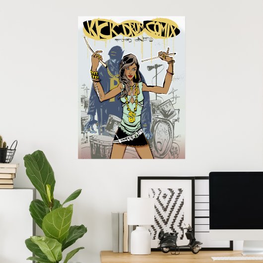 Kick Drum One Print/Poster Poster (Heimbüro)