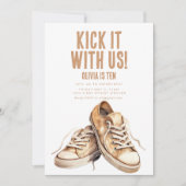 Kick es mit uns Geburtstagsparty Einladung (Vorderseite)