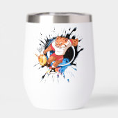 Kick es so, wie es heiß ist. Cartoon Fußball (Rückseite)