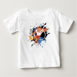 Kick es so, wie es heiß ist. Cartoon Fußball Baby T-shirt