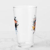 Kick es so, wie es heiß ist. Cartoon Fußball Glas (Rechts)