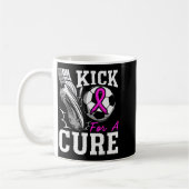 Kick For A Breast Cancer Awareness Nk Ribbon Socce Kaffeetasse (Links)