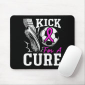 Kick For A Breast Cancer Awareness Nk Ribbon Socce Mousepad (Mit Mouse)