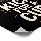 Kick For A Cure - Fußball-Unterstützung gegen Brus Poster (Ecke)