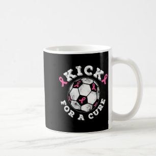 Kick For A Cure Pink Ribbon Brustkrebsbewusstsein Kaffeetasse