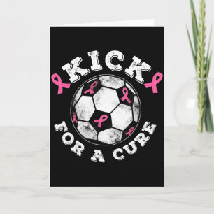 Kick For A Cure Pink Ribbon Brustkrebsbewusstsein Karte