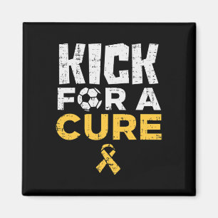 Kick for a cuure Soccer Childhood Cancer Awareness Magnet