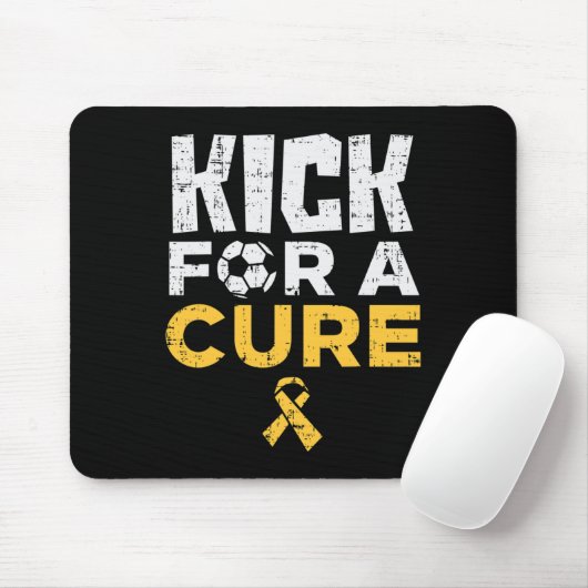 Kick for a cuure Soccer Childhood Cancer Awareness Mousepad (Mit Mouse)