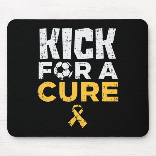 Kick for a cuure Soccer Childhood Cancer Awareness Mousepad (Vorne)