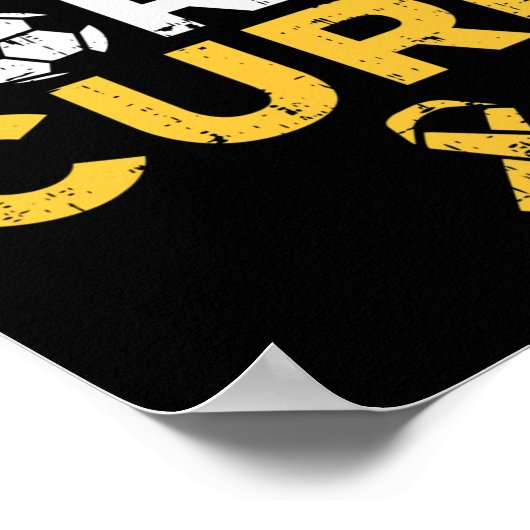 Kick for a cuure Soccer Childhood Cancer Awareness Poster (Ecke)