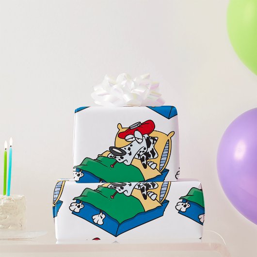 Kick Hund in Bed Geschenkpapier