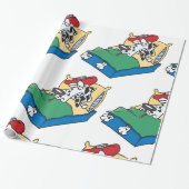 Kick Hund in Bed Geschenkpapier (Ungerollt)