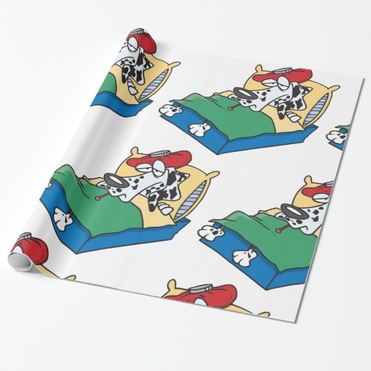 Kick Hund in Bed Geschenkpapier (Ungerollt)