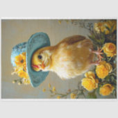 Kick in Blue Floral Hat Spring Crafts Decoupage Seidenpapier (Vorderseite)