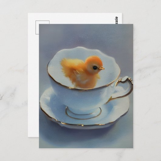 Kick in einer Teacup-Postkarte Postkarte (Vorne/Hinten)