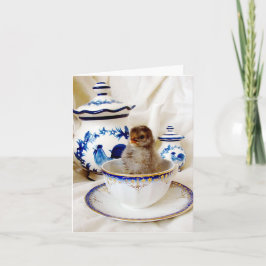 Kick in Teakup-Öl-jeden Anlass Karte