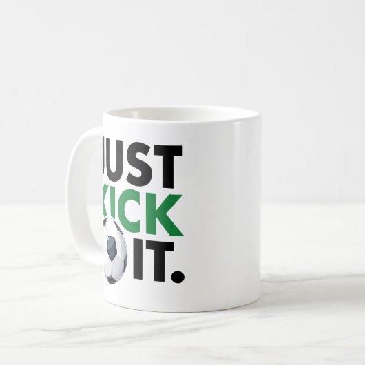 Kick it Coffee Tasse (Vorderseite Links)