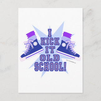 Kick it Old School Postkarte