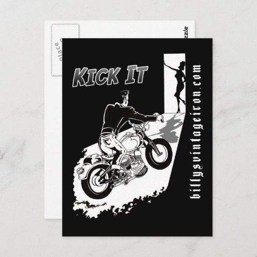 Kick it postkarte (Vorne/Hinten)