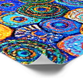 Kick it up Circle Blume Poster (Ecke)