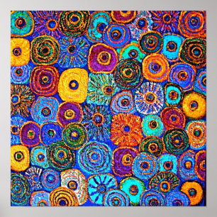 Kick it up Circle Blume Poster