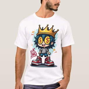 Kick King Sneakerhead Cartoon Graffiti Shirt