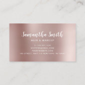 Kick Kupfer Rose Gold Glitzer Tropfen Haar und Sch Visitenkarte (Rückseite)