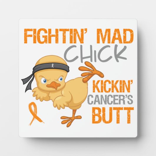 Kick Leukemia Fighting Chick Fotoplatte (Vorderseite)