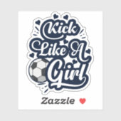 Kick like a Girl Aufkleber (Blatt)