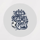 Kick like a Girl Etiketten (Design 2)