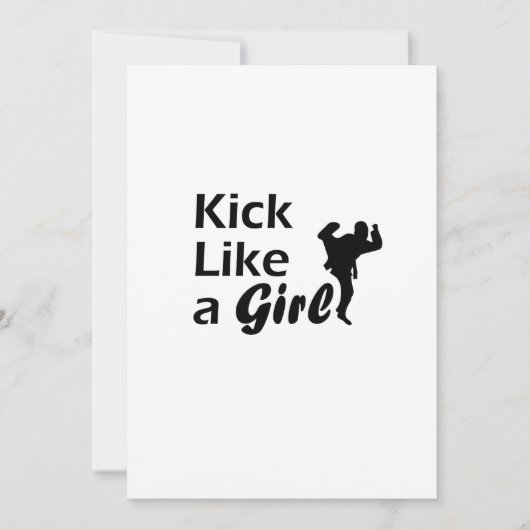 Kick like a Girl Karate Tae Kwon Do Martial Arts (Vorderseite)