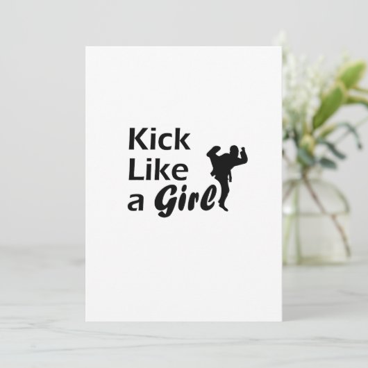 Kick like a Girl Karate Tae Kwon Do Martial Arts (Stehend Vorderseite)