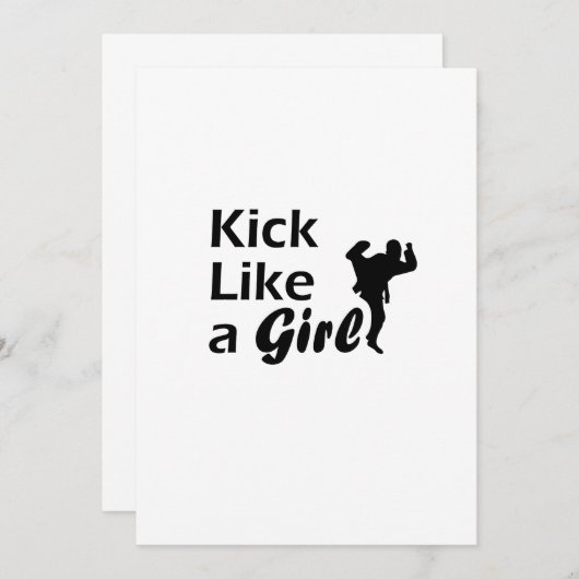 Kick like a Girl Karate Tae Kwon Do Martial Arts (Vorne/Hinten)