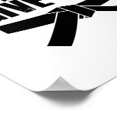 Kick like a Girl Karate Tae Kwon Do Martial Arts Poster (Ecke)