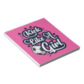Kick like a Girl Notizblock (angewinkelt)