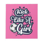 Kick like a Girl Notizblock (Vorderseite)