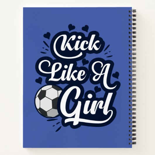 Kick like a Girl Notizblock (Rückseite)