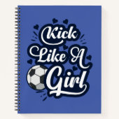 Kick like a Girl Notizblock (Vorderseite)